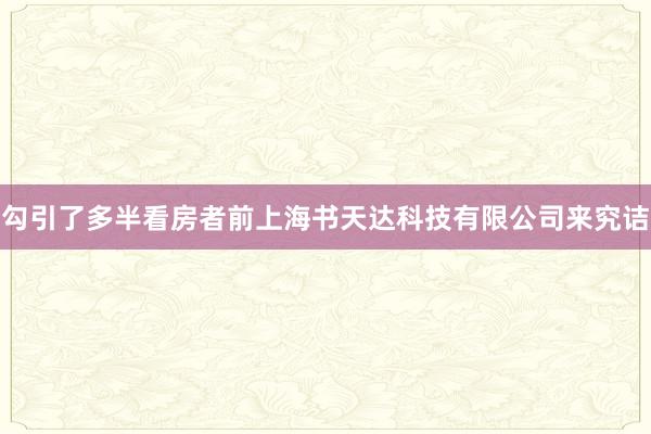 勾引了多半看房者前上海书天达科技有限公司来究诘